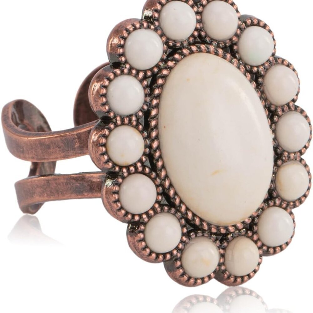 Unique Alloy Bohemian Statement Ring - Adjustable Cuff Design for Every Outfit